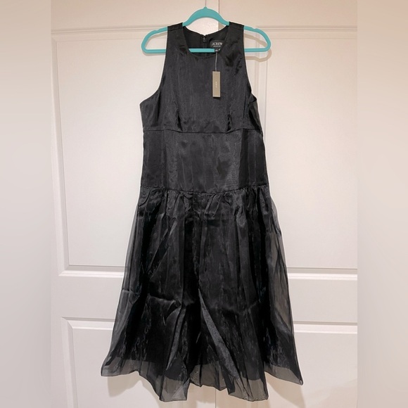 NWT J Crew Collection bubble-skirt drop-waist dress in organza BU351 - Picture 9 of 12